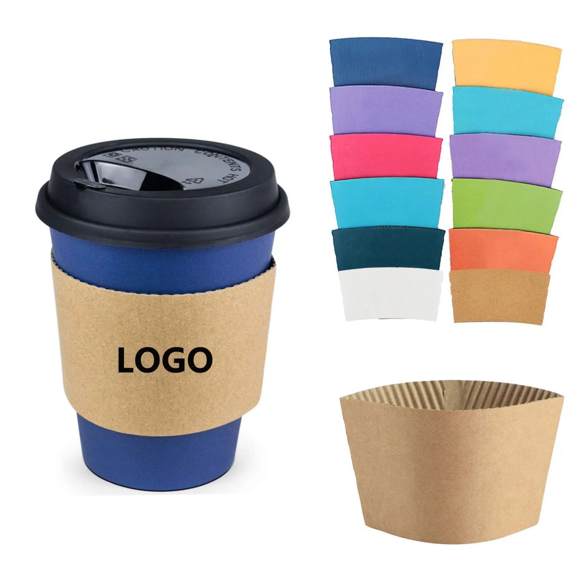 Disposable Absorbent Cup Sleeve Coffee Clutch 1