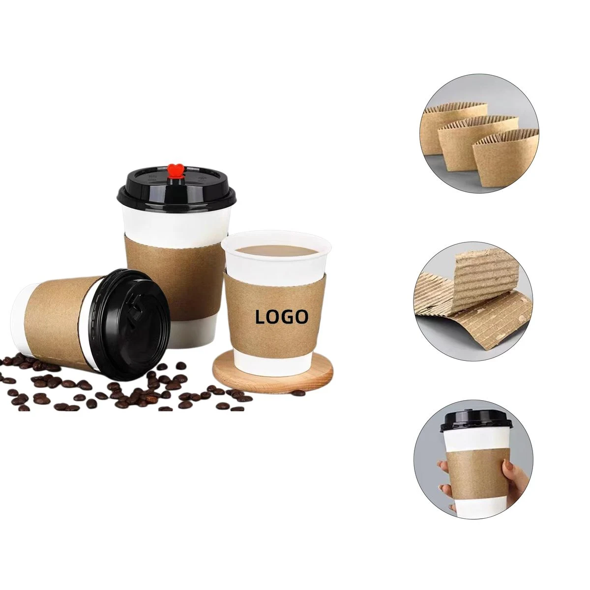 Disposable Insulated Cup Sleeve 1
