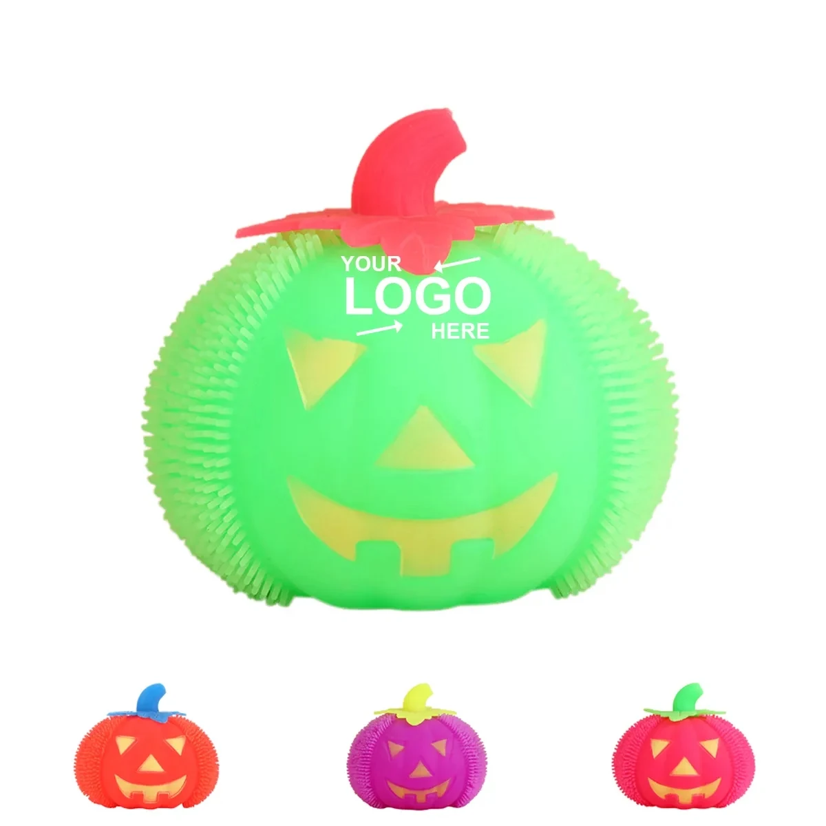 Halloween Pumpkin Glow Decompression Fuzz Ball 1