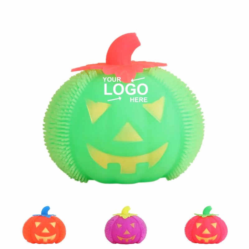 Halloween Pumpkin Glow Decompression Fuzz Ball