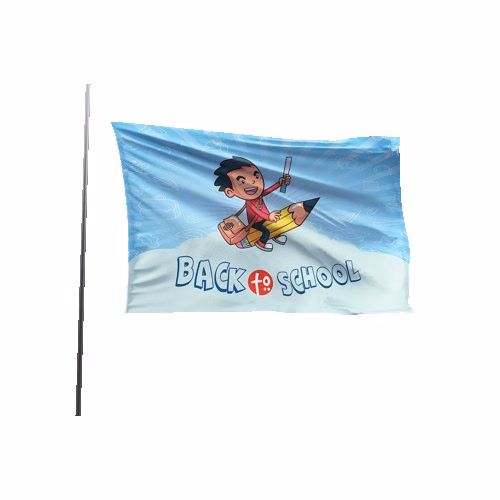 Single-Sided Dye Sublimation 1-Layer Flag w/250G Warp Knitting (3' X 2')