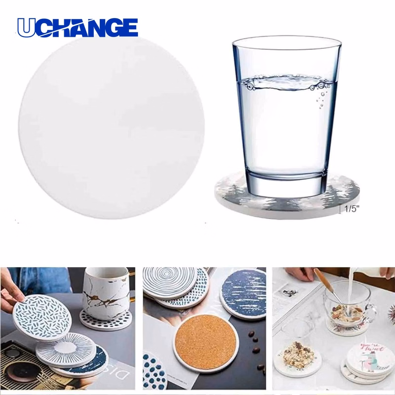 Round Ceramic Coaster Mat (4")