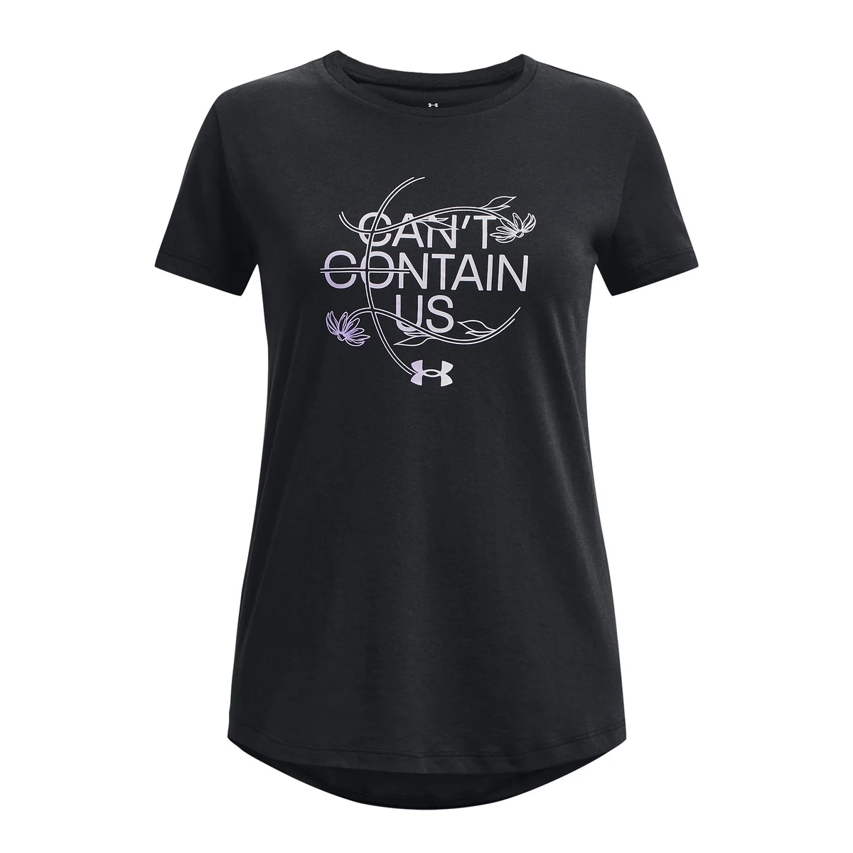 Girls' UA Basketball Contain Us Short Sleeve, custom youth shirt with logo imprint 1