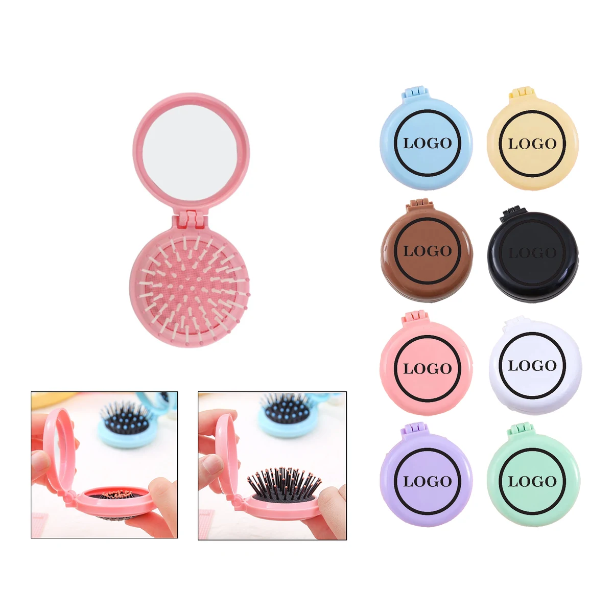 Portable Round Air-cushion Comb Mirror 1