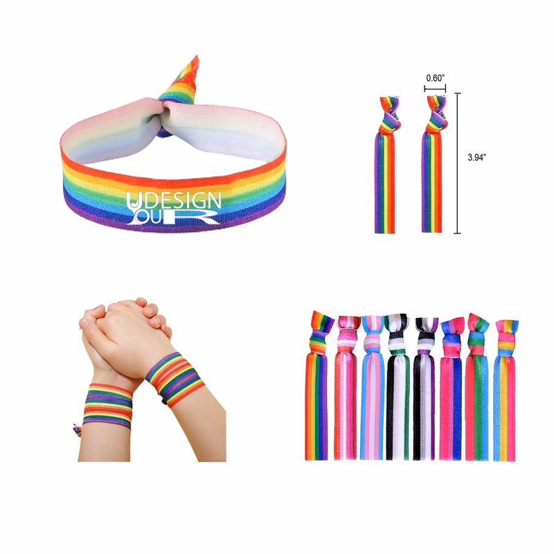 Rainbow Elastic Bracelet WristBands MOQ50