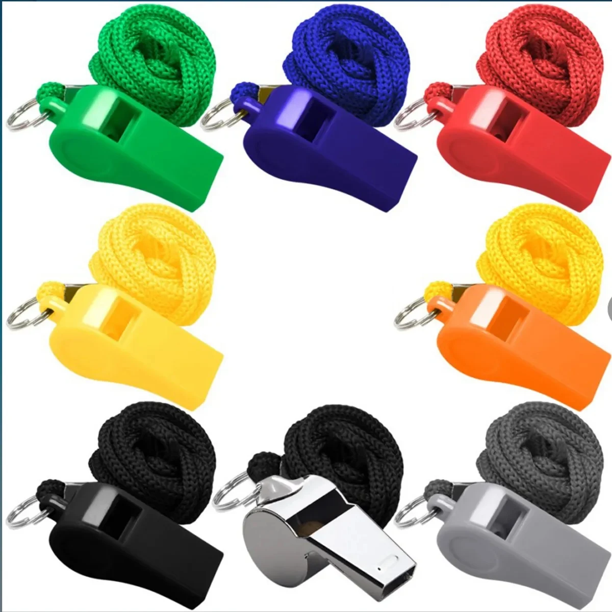 Plastic Whistles with Lanyard 1