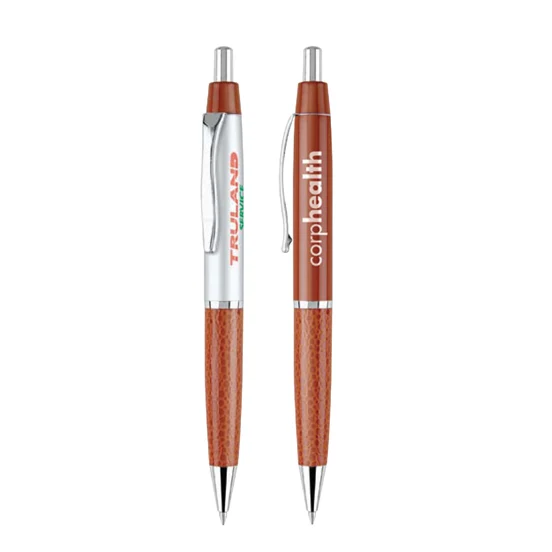 Leatherette Click Ballpoint Aluminum Pen 1
