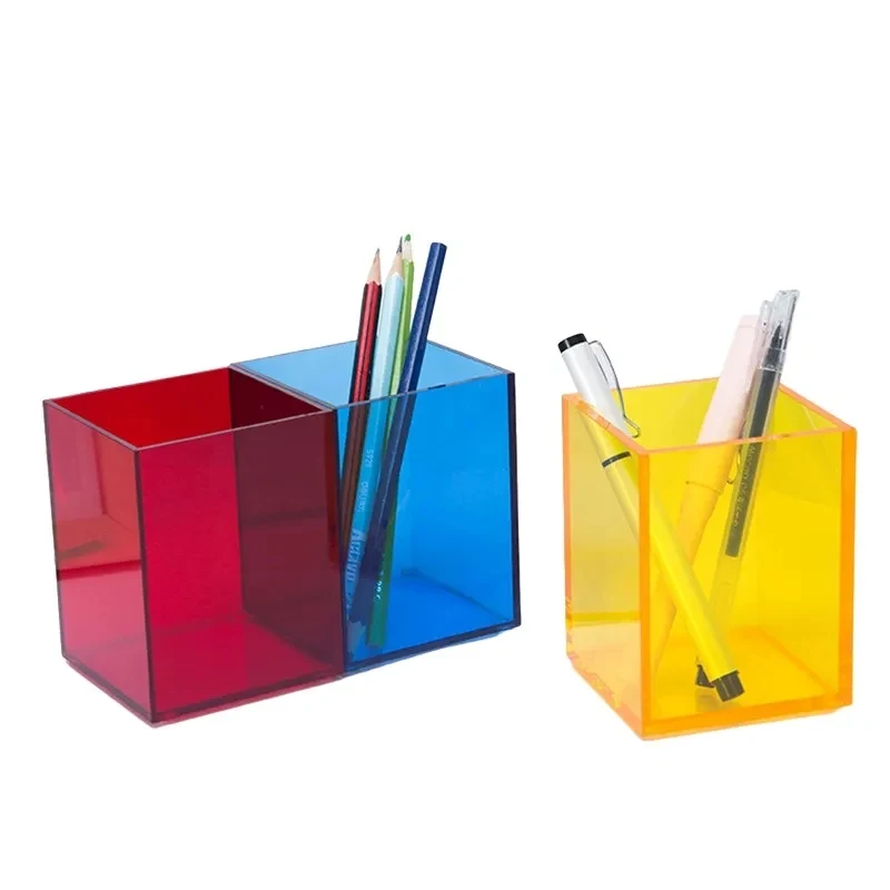 Desktop Transparent Acrylic Pen Holder 1