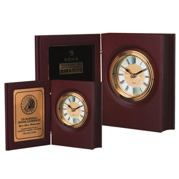 Rosewood Book Clock 1