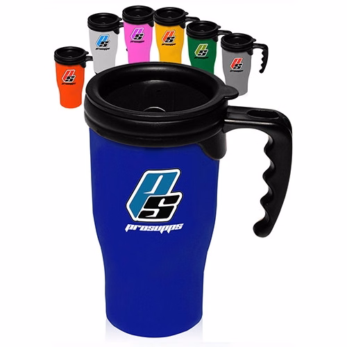 14 oz Plastic Insulated Travel Mug