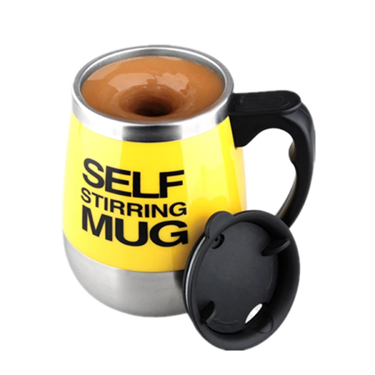 15 oz Stainless Steel Automatic Self Mixing Coffee Cup 1