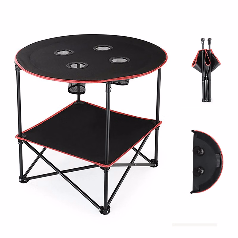 Camping Folding Table With Cup Holder