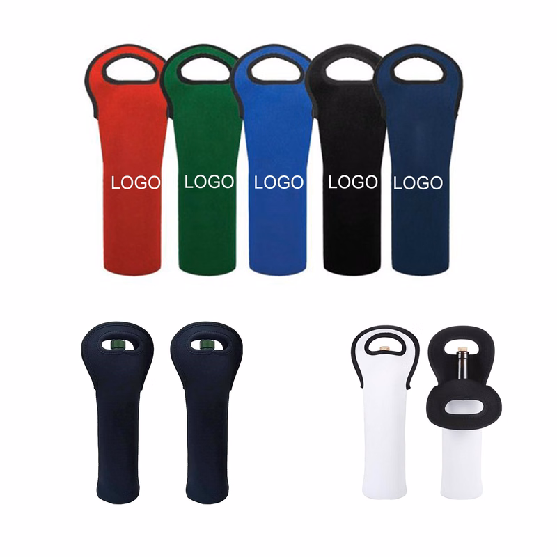 Neoprene Single Bottle Wine Tote Carrier Bags