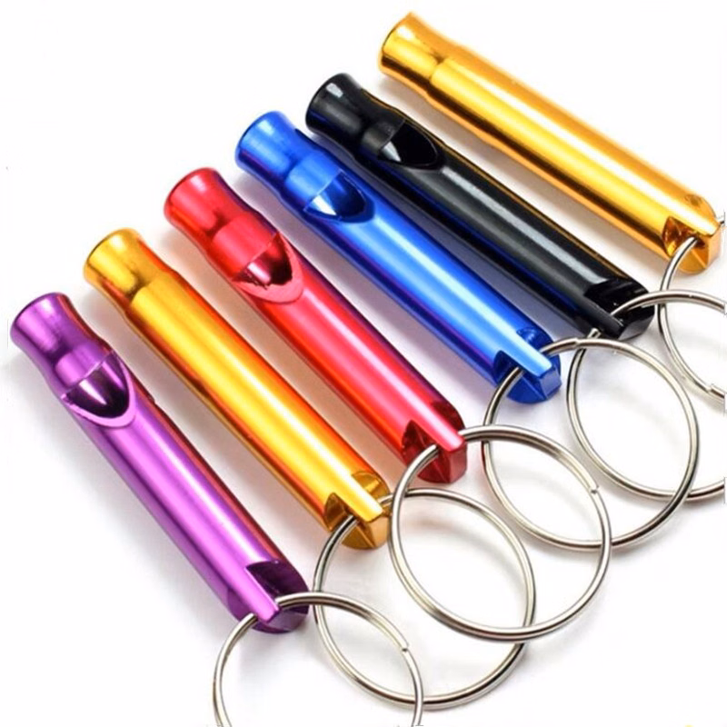 Aluminum Metal Whistle Keychain