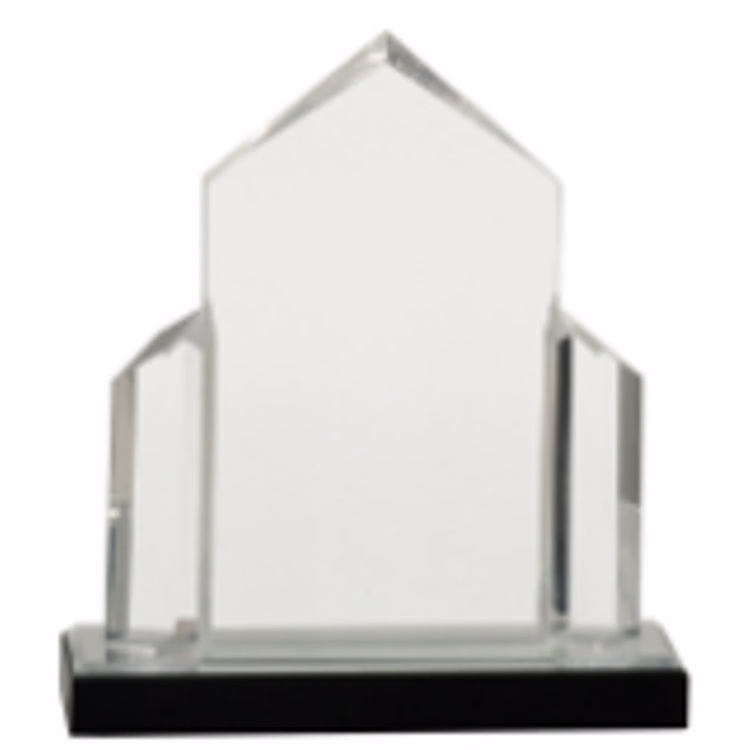 7" x 8" Silver Jewel Post Impress Award