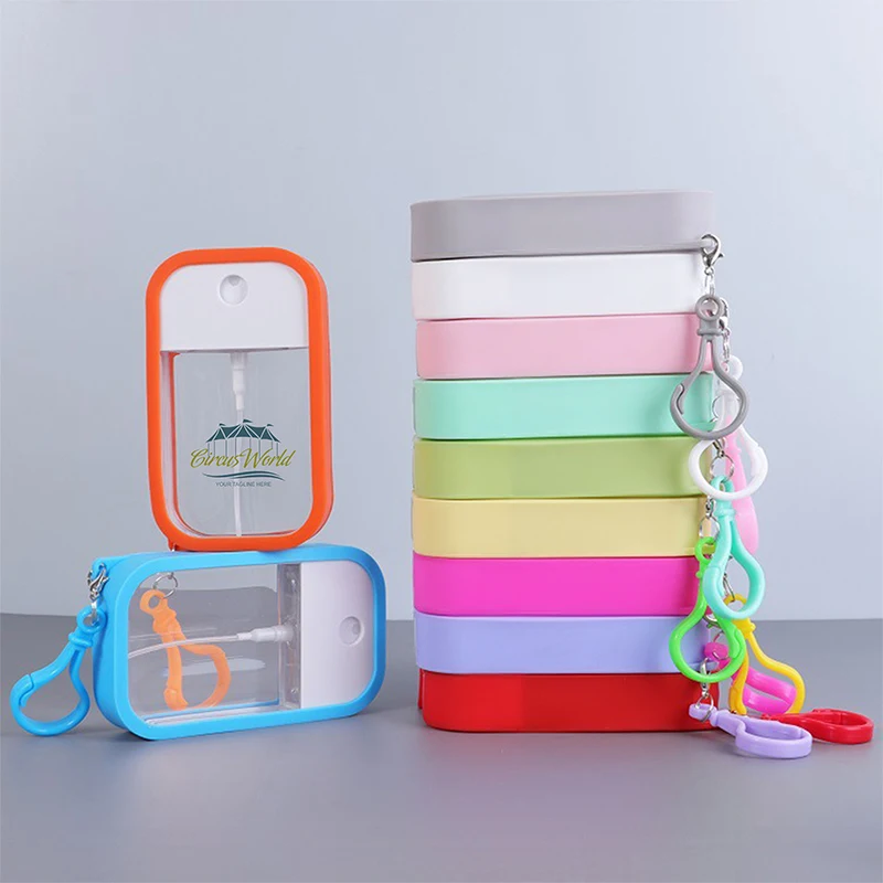 Portable Hand Sanitizer Spray With Silicone Sleeve 1