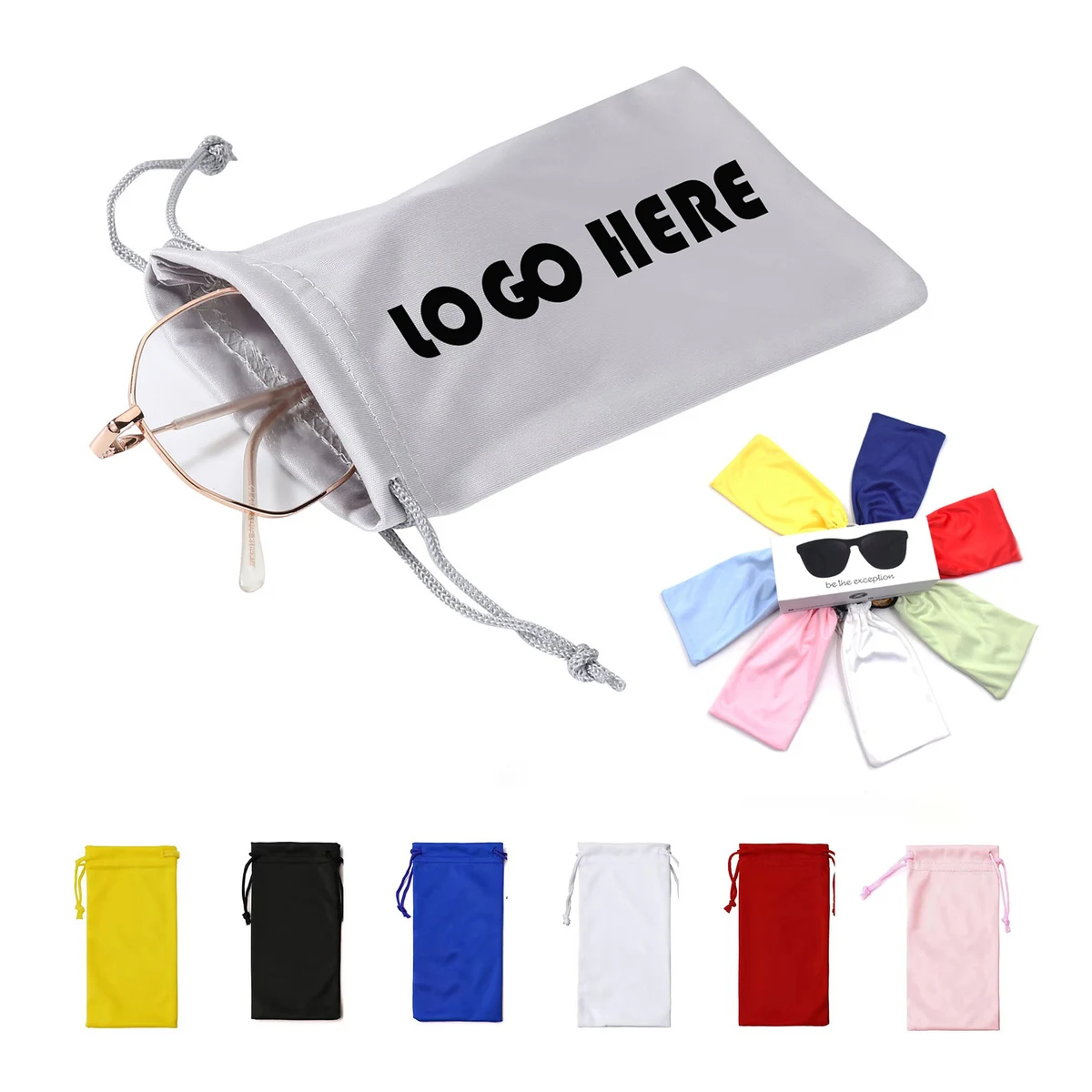 Microfiber Drawstring Pouch For Eyeglasses 1