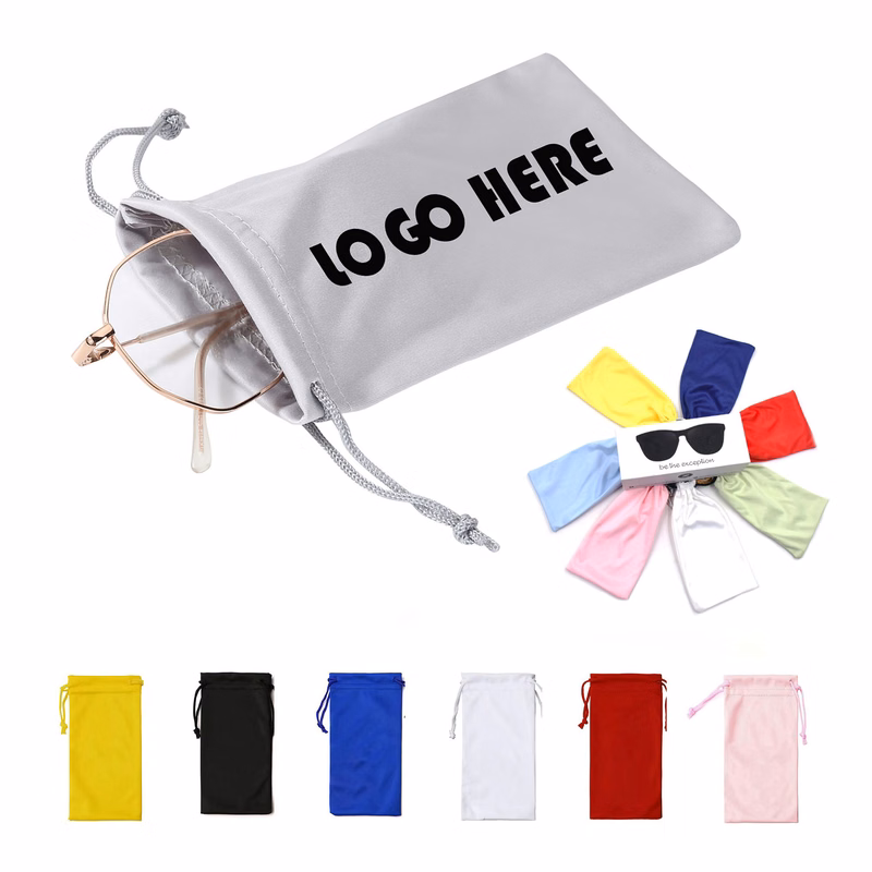 Microfiber Drawstring Pouch For Eyeglasses