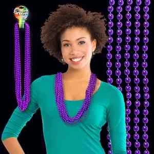 Purple Metallic Beaded Necklace 1
