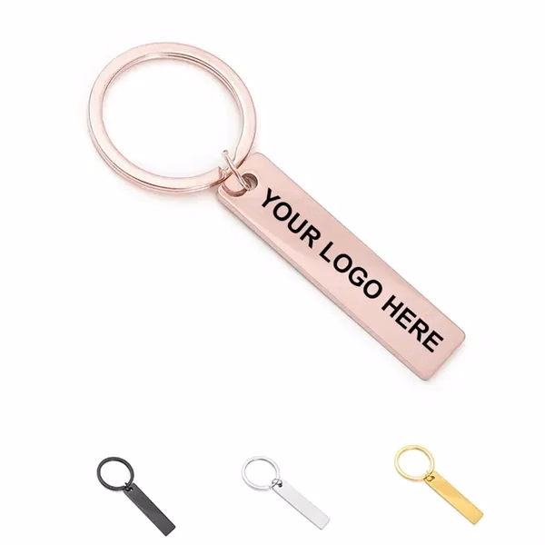 Custom Stainless Steel Tag Keychain in Premium Finishes — Employee Anniversary Gift