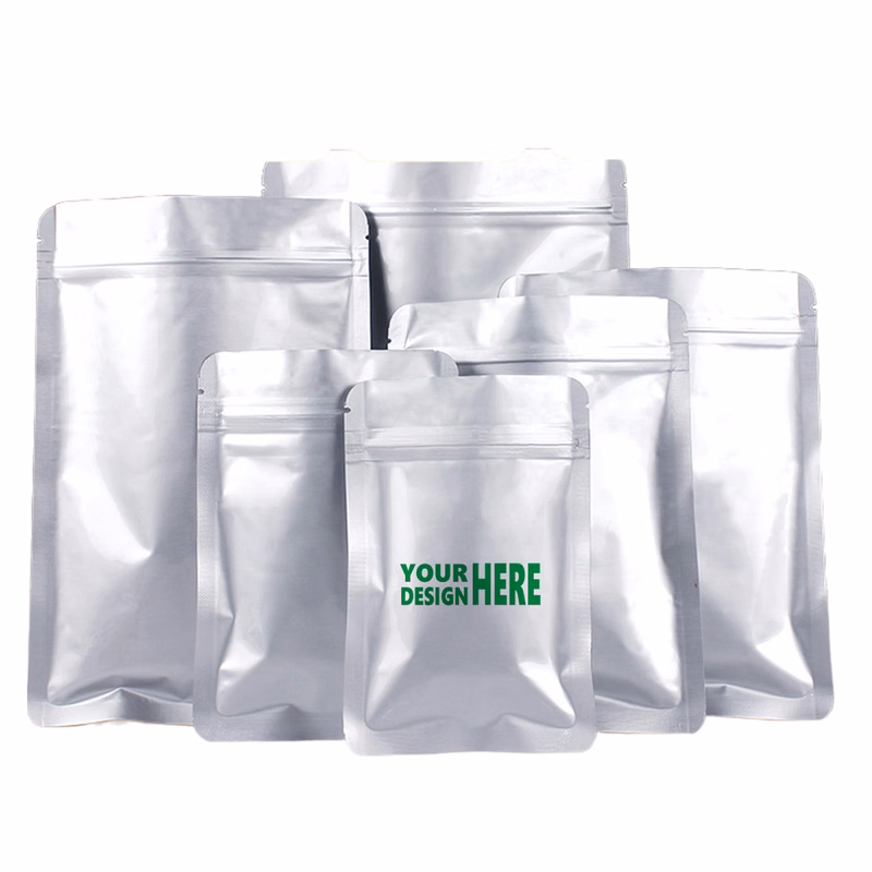 MOQ50 Personalized Aluminum Foil Flat Bottom Food Bag