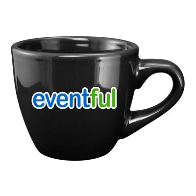 3.5 oz custom restaurant espresso cup - black 1