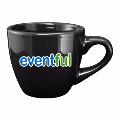 3.5 oz custom restaurant espresso cup - black