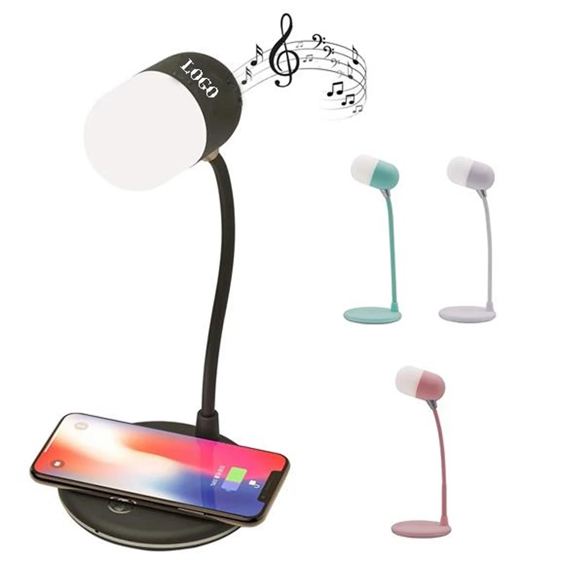 LED Desk Lamp Wth Wireless Charger And Speaker 1