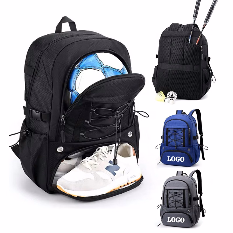 Athletic Gear Bag With Racket Holder