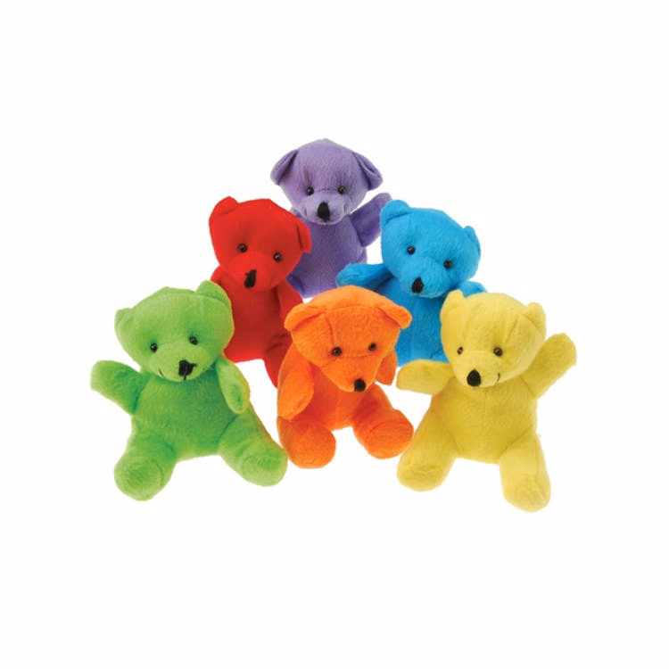 Plush Neon Teddy Bears - Assorted