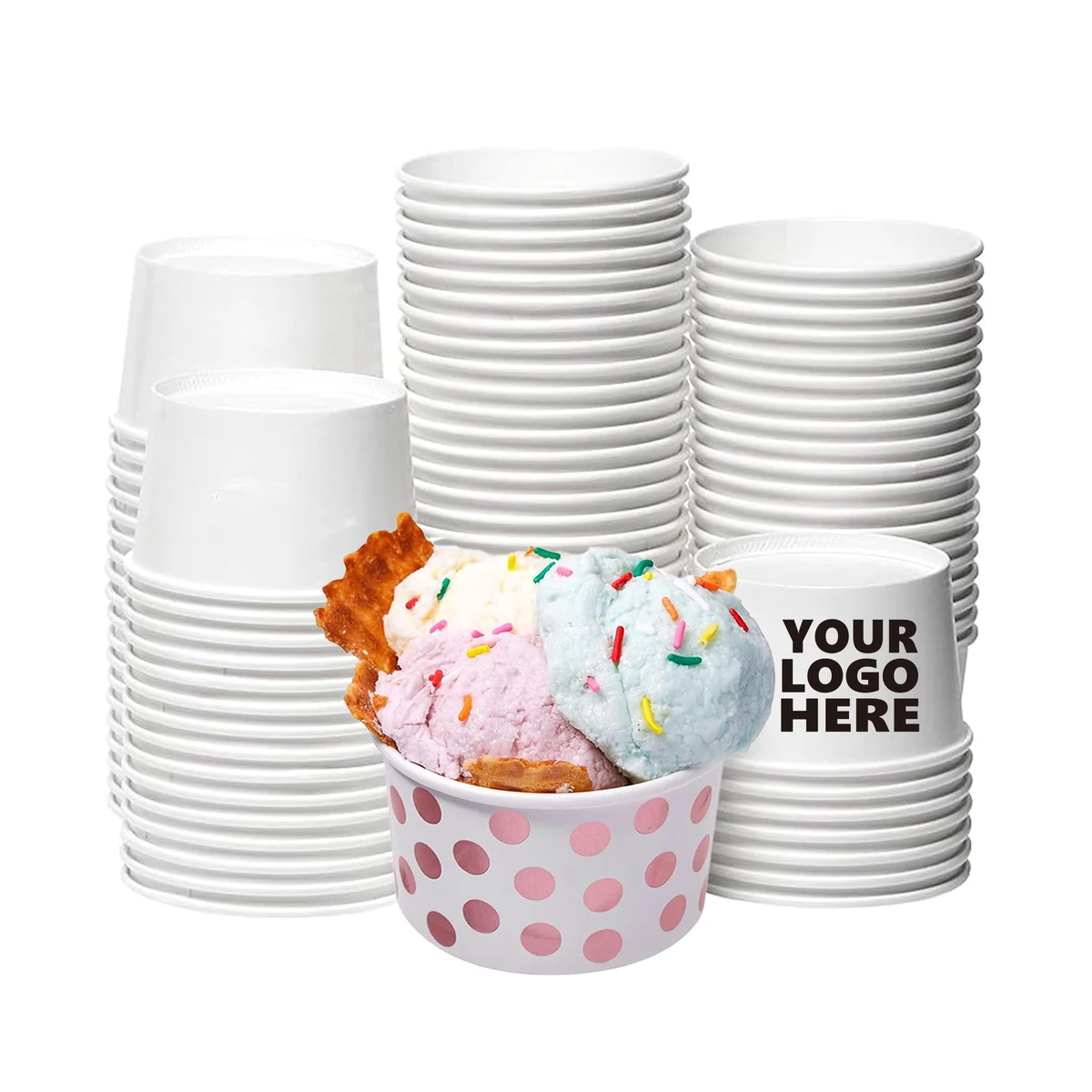 Disposable 5oz Paper Bowl for Ice Cream & Desserts 1