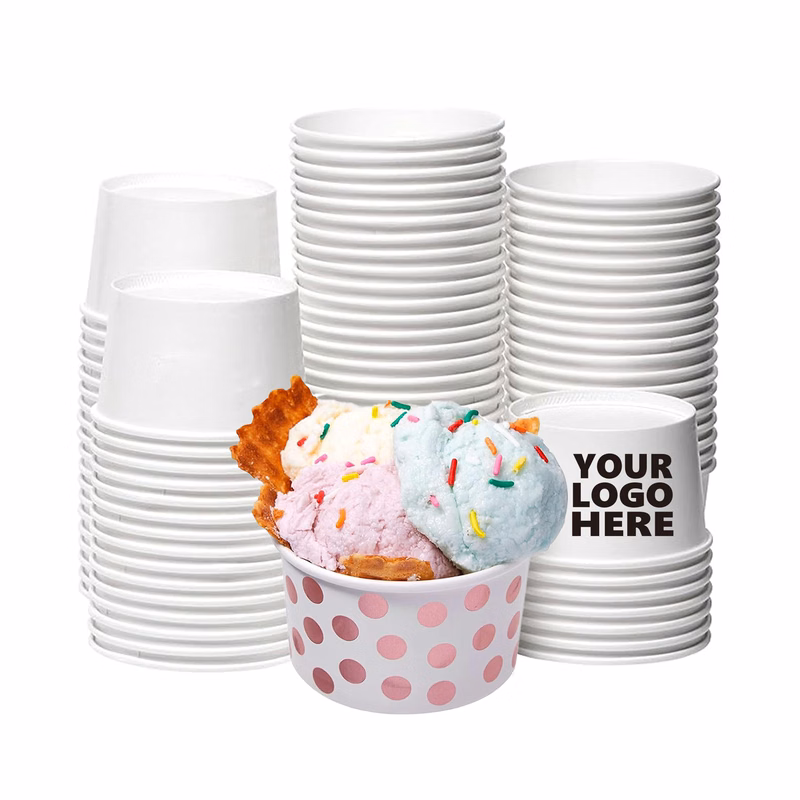 Disposable 5oz Paper Bowl for Ice Cream & Desserts
