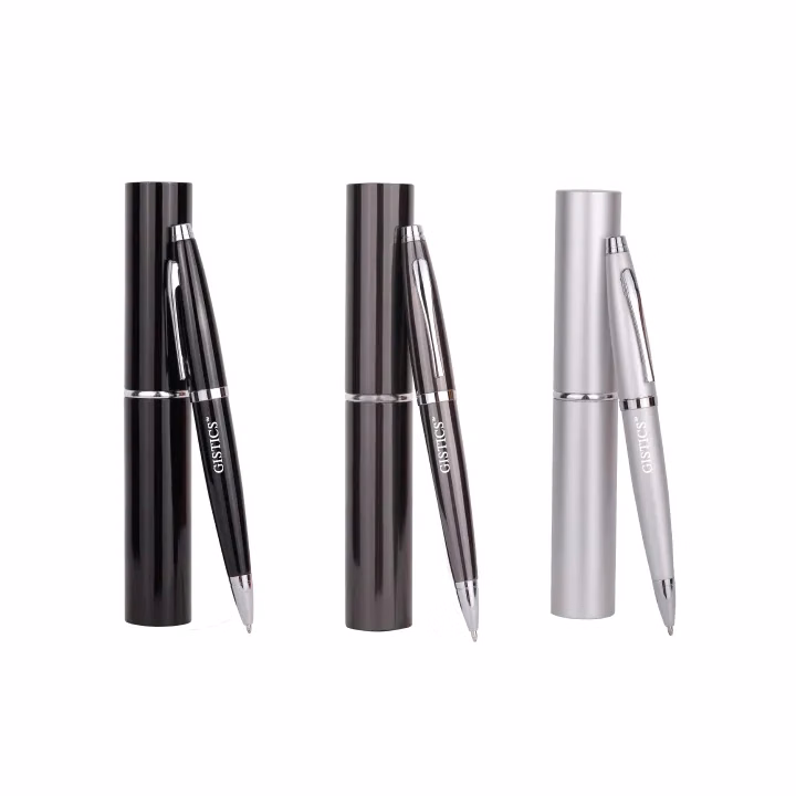 Twist Metal Ballpoint Pen w/ Rounded Case