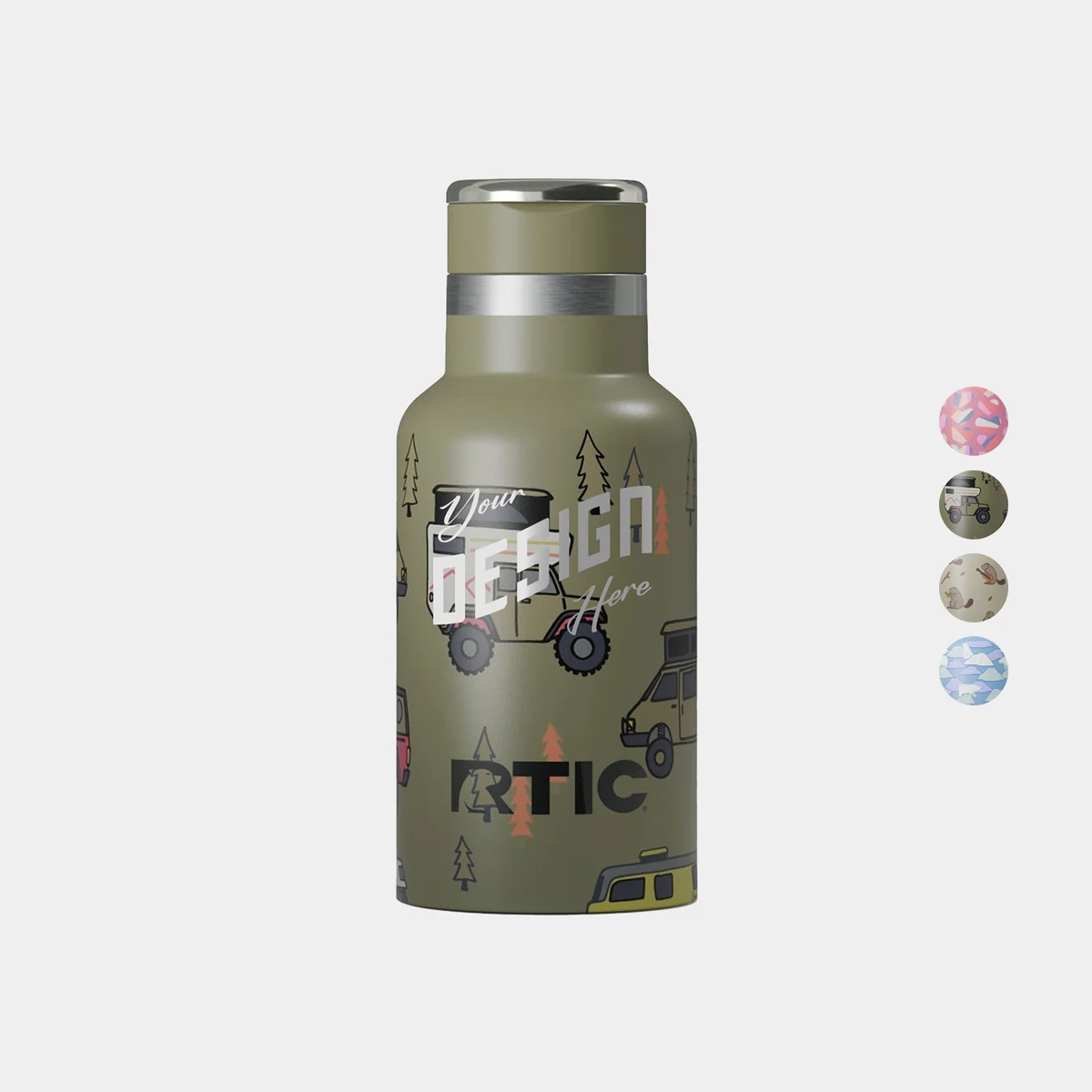 12 oz RTIC® Leak-Resistant Ceramic Lined Little Journey Camper Water Bottle 1