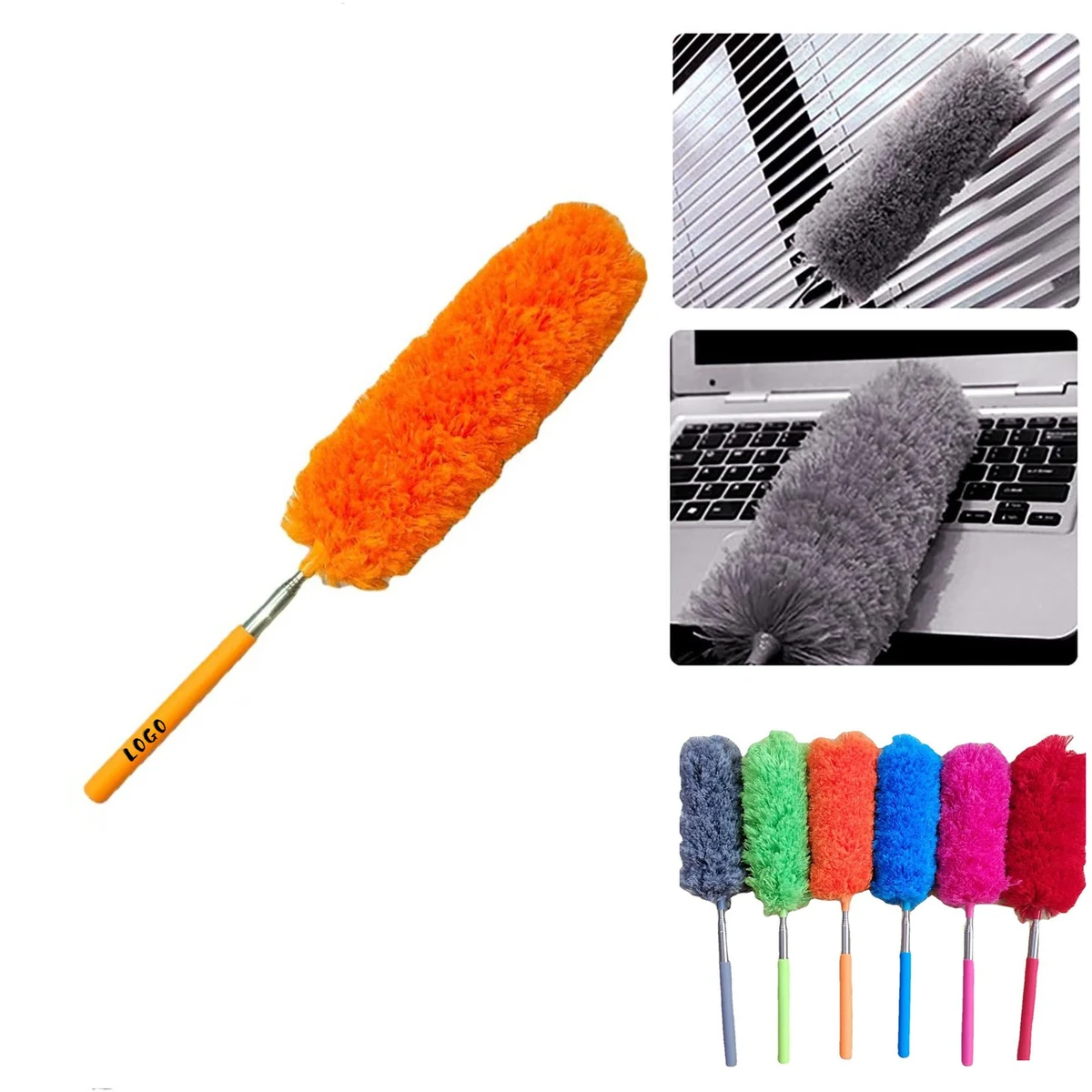 Stainless Steel Retractable Microfiber Duster Brush 1