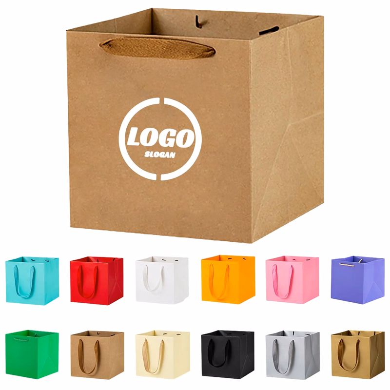 Custom Square Kraft Gift Bag