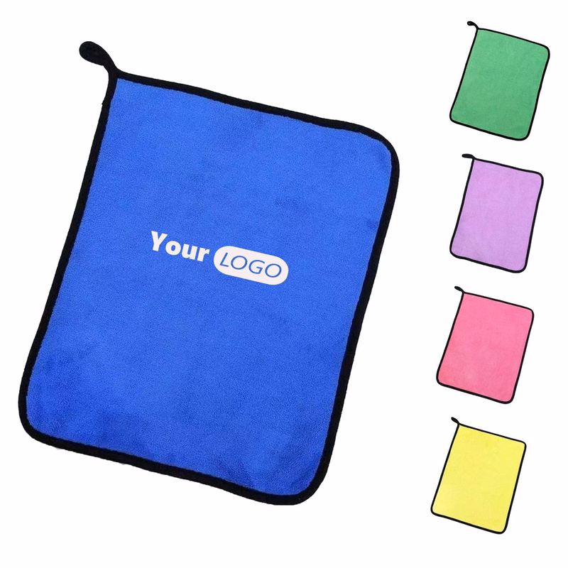 Coral Fleece Cleaning Towel With Hanging Loop
