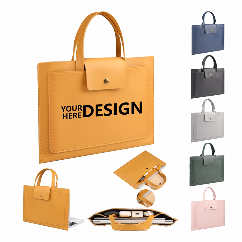 16" PU Laptop Tote Bag