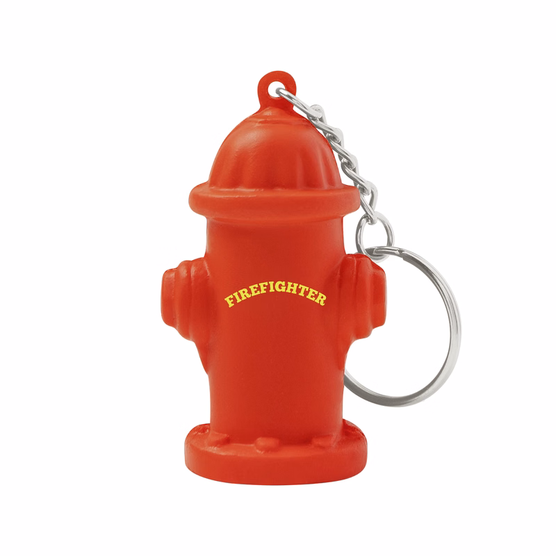 Fire Hydrant Shape Stress Ball Keychain