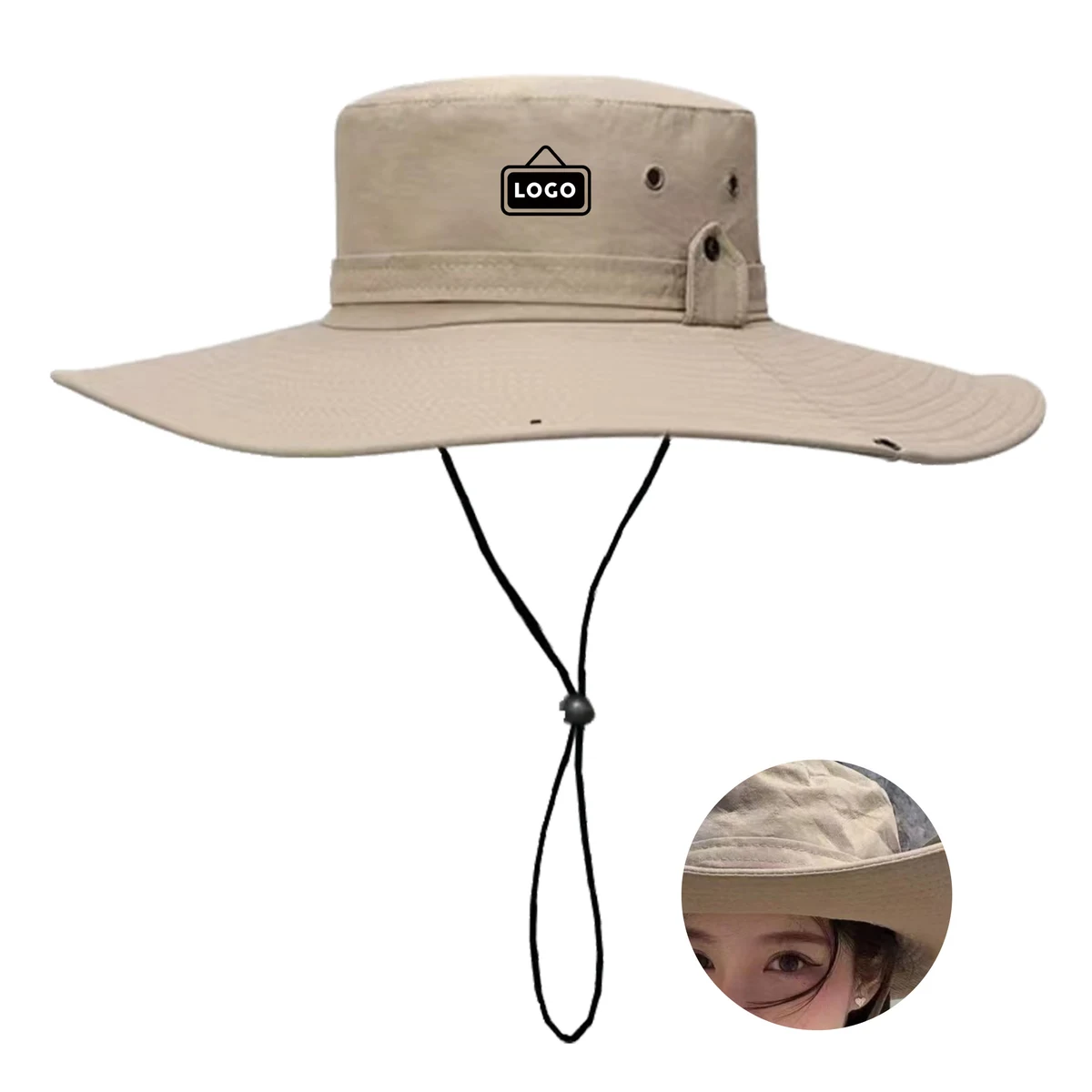 MOQ 50 UPF50+ Western Cowboy Sun Hat Wide Brim for Outdoor Use 1
