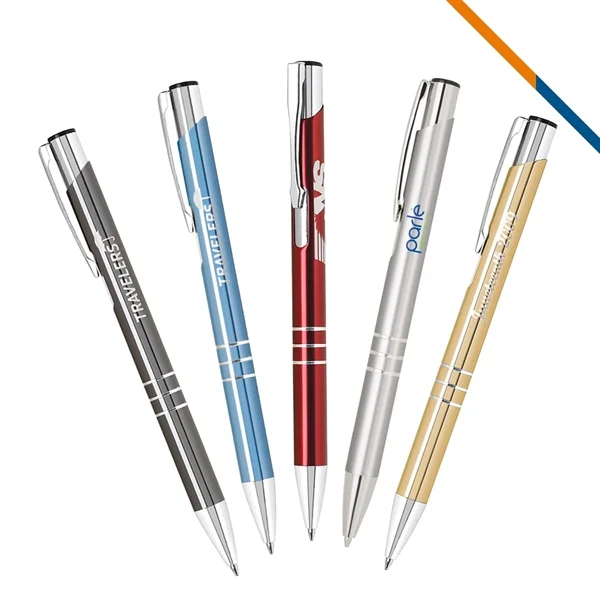 Custom 5.5" Metal Ballpoint Pen with Plunger Push — Ergonomic Professional Writer 1