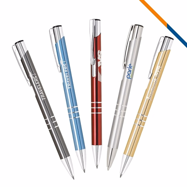 Custom 5.5" Metal Ballpoint Pen with Plunger Push — Ergonomic Professional Writer