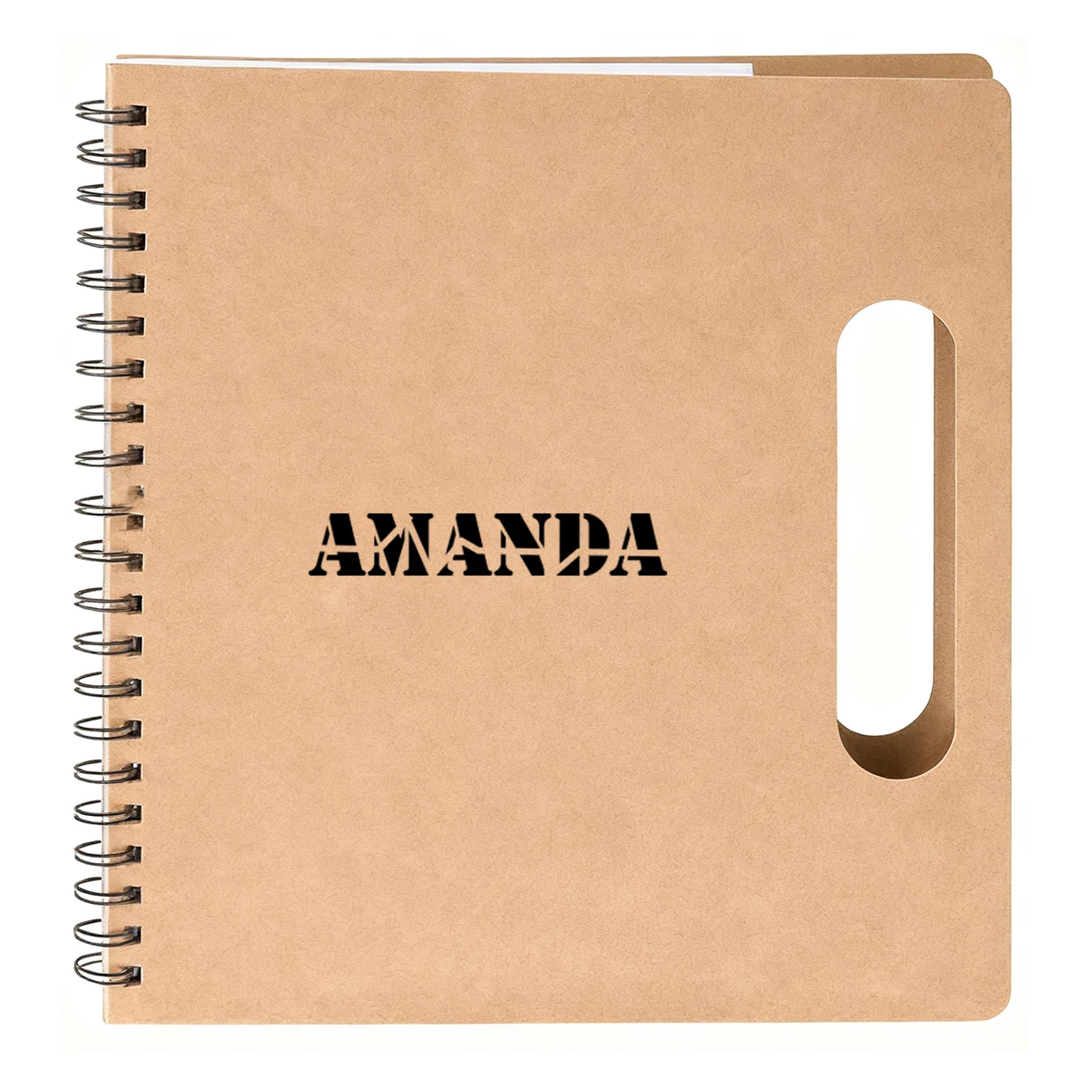 Eco-Friendly Brown Paper Sticky Notes Spiral Notebook w/ Pen 1