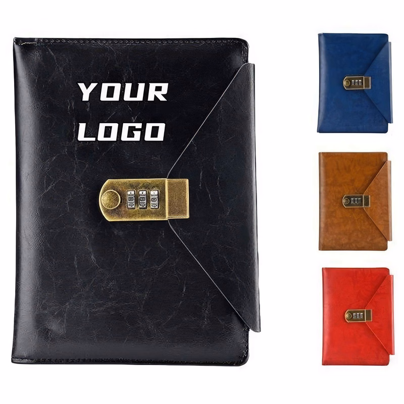 PU Leather A5/A6/B5 Notebook with Locks