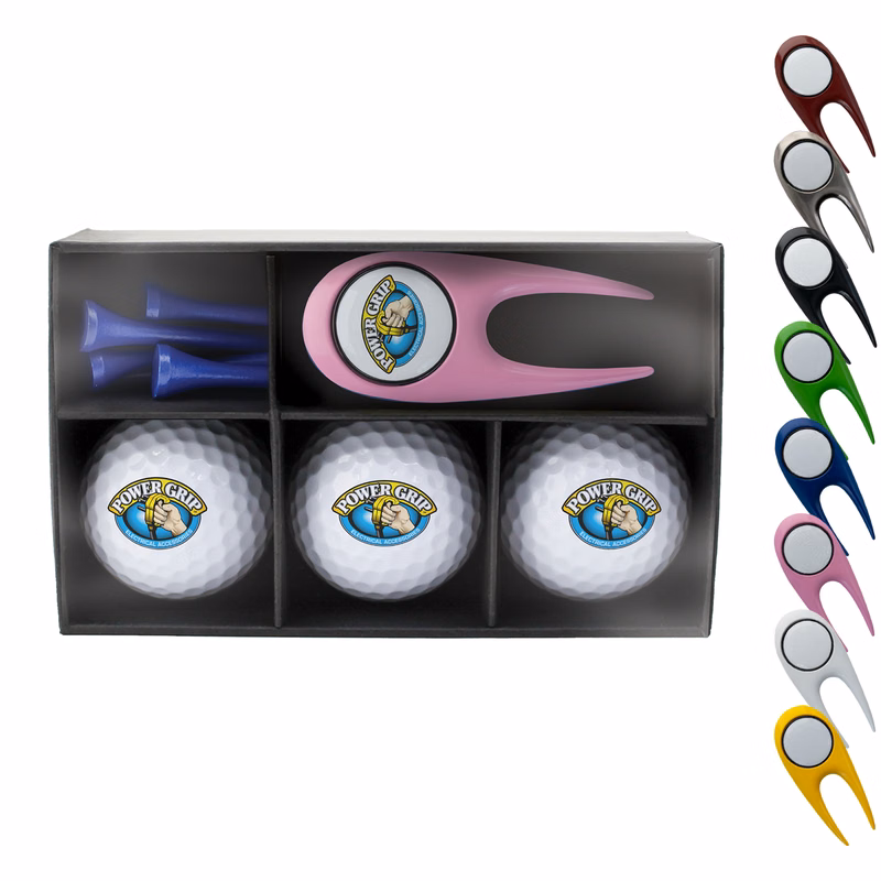 Golf Essentials Combo Box — Golf Ball, Divot Tool & Tees