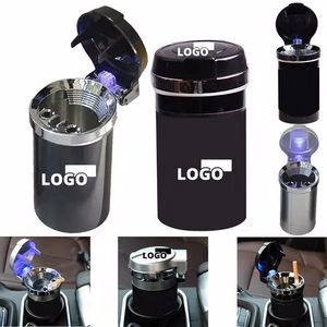 Car Ashtray With Led Light Lid