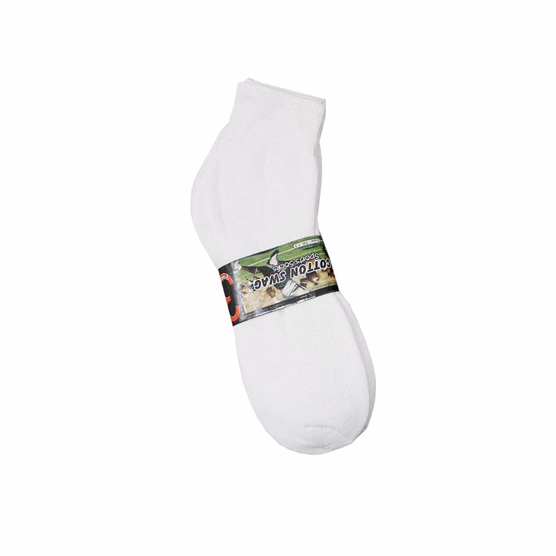 Adult Ankle Socks White Size 10-13