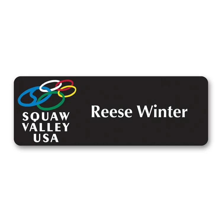 Full Color Name Badge w/ Personalization (1.25"x3.5") Rectangle 1