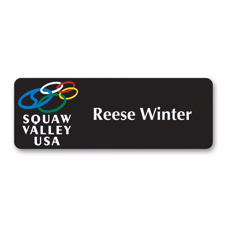Full Color Name Badge w/ Personalization (1.25"x3.5") Rectangle