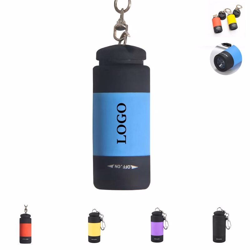 Mini USB Charging Flashlight Keychain